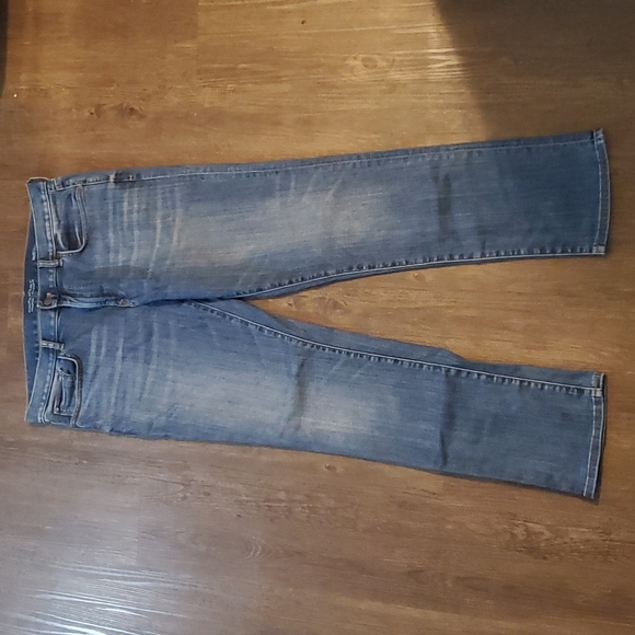 Banana Republic Traveler Men's Jeans 34x32 (Actual 36x31) Blue Denim Slim Fit - Picture 2 of 15